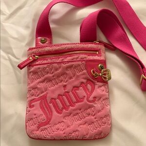 Juicy Couture Pink Embossed Crossbody Bag